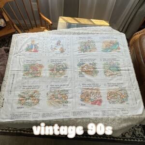 Beatrix Potter 1995 Peter Rabbit fabric book panel vintage sewing craft